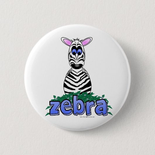 ZEBRA RONDE BUTTON 5,7 CM (Voorkant)