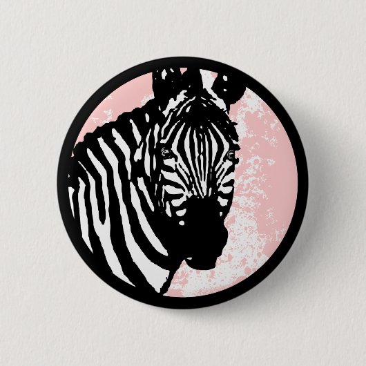 zebra. ronde button 5,7 cm (Voorkant)