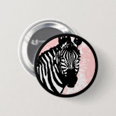 zebra. ronde button 5,7 cm (Voorkant /achterkant)