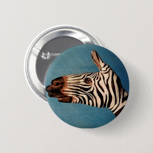 Zebra Ronde Button 5,7 Cm (Voorkant /achterkant)
