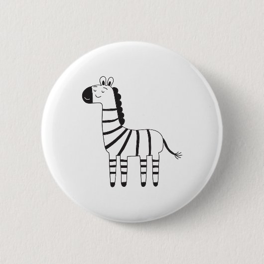 Zebra Ronde Button 5,7 Cm (Voorkant)