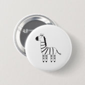 Zebra Ronde Button 5,7 Cm (Voorkant /achterkant)