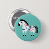 Zebra Ronde Button 5,7 Cm (Voorkant /achterkant)