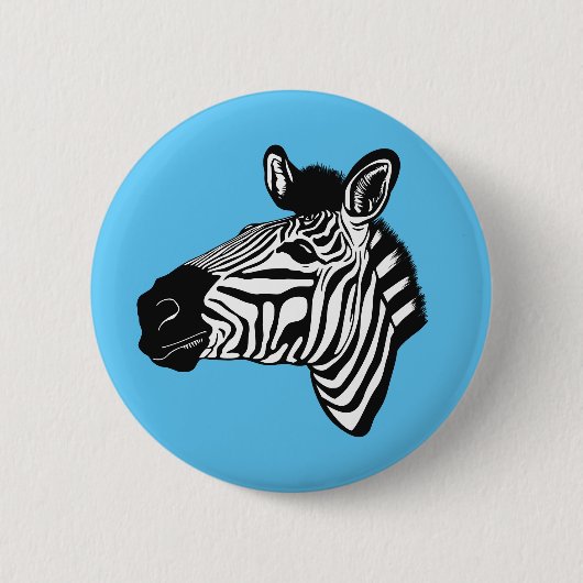Zebra Ronde Button 5,7 Cm (Voorkant)