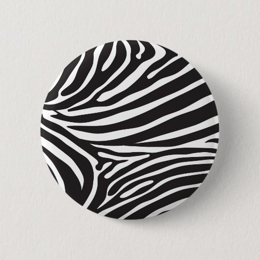 Zebra Ronde Button 5,7 Cm (Voorkant)