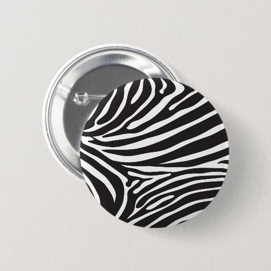 Zebra Ronde Button 5,7 Cm (Voorkant /achterkant)