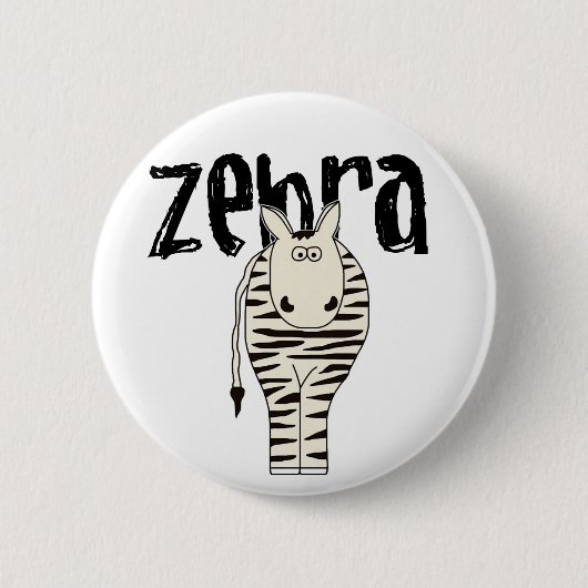ZEBRA RONDE BUTTON 5,7 CM (Voorkant)