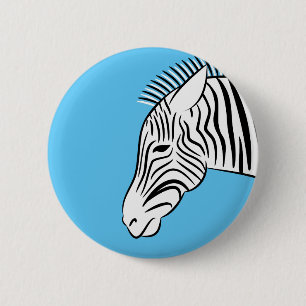Zebra Ronde Button 5,7 Cm