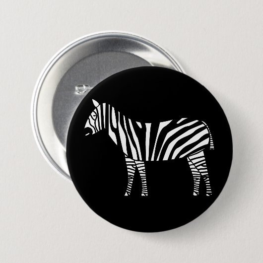 Zebra Ronde Button 7,6 Cm (Voorkant /achterkant)