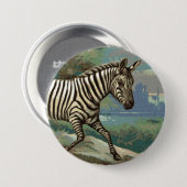 Zebra Ronde Button 7,6 Cm (Voorkant /achterkant)