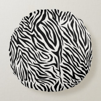 Zebra Ronde Sierkussen (16 inch) Rond Kussen