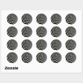 Zebra Ronde Sticker (Vel)