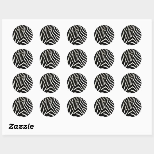 Zebra Ronde Sticker (Vel)