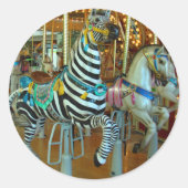 Zebra Ronde Sticker (Voorkant)