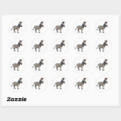 Zebra Ronde Sticker (Vel)