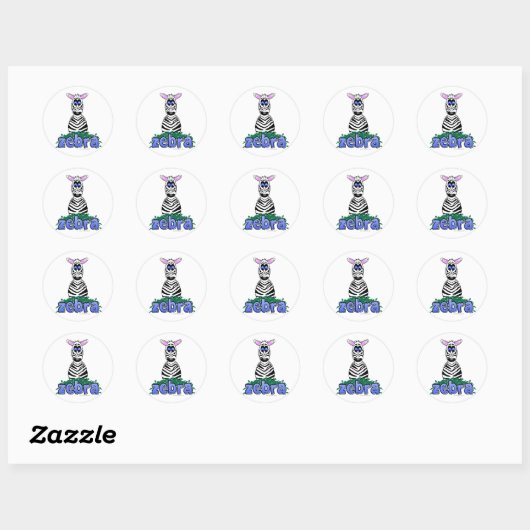 ZEBRA RONDE STICKER (Vel)