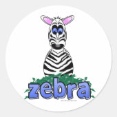 ZEBRA RONDE STICKER (Voorkant)