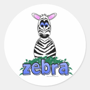 ZEBRA RONDE STICKER