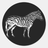 Zebra Ronde Sticker (Voorkant)