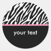 Zebra Ronde Sticker (Voorkant)