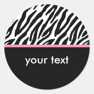 Zebra Ronde Sticker