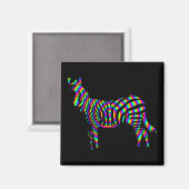 Zebra Rood Silhouet Koelkastmagneet Magneet (Voorkant / Achterkant)