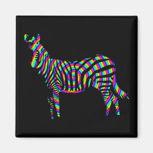 Zebra Rood Silhouet Koelkastmagneet Magneet
