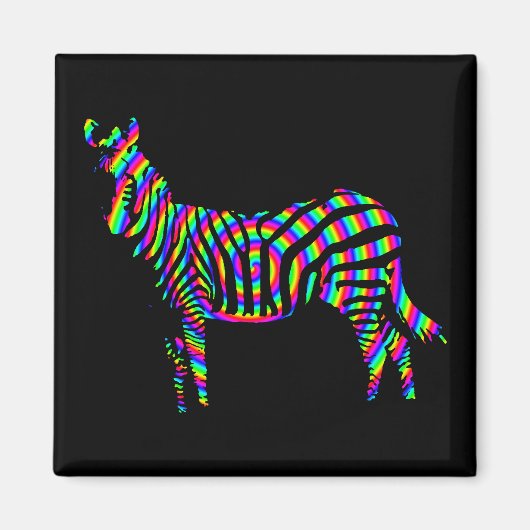 Zebra Rood Silhouet Koelkastmagneet Magneet (Voorkant)