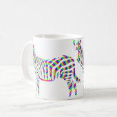 Zebra Rood Silhouet Mok of Reisbeker (Voorkant links)