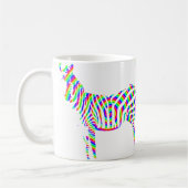 Zebra Rood Silhouet Mok of Reisbeker (Links)