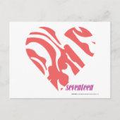 Zebra Roze 2 Briefkaart (Voorkant)