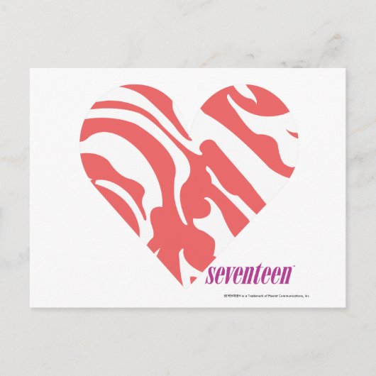 Zebra Roze 2 Briefkaart (Voorkant)