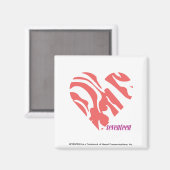 Zebra Roze 2 Magneet (Voorkant / Achterkant)