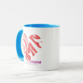 Zebra Roze 2 Mok (Voorkant links)