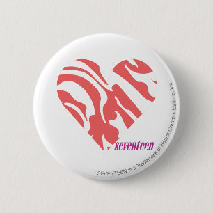 Zebra Roze 2 Ronde Button 5,7 Cm