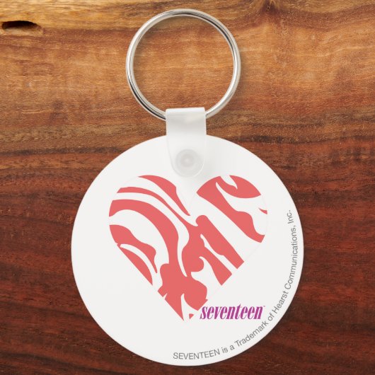 Zebra Roze 2 Sleutelhanger (Voorkant)