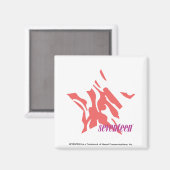 Zebra roze 3 magneet (Voorkant / Achterkant)