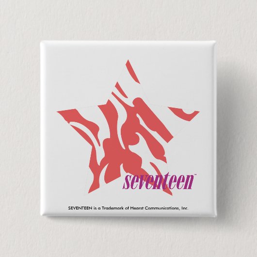 Zebra roze 3 vierkante button 5,1 cm (Voorkant)