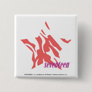 Zebra roze 3 vierkante button 5,1 cm