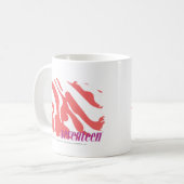 Zebra roze 4 koffiemok (Voorkant links)