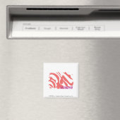 Zebra roze 4 magneet (Insitu (Vaatwasser))