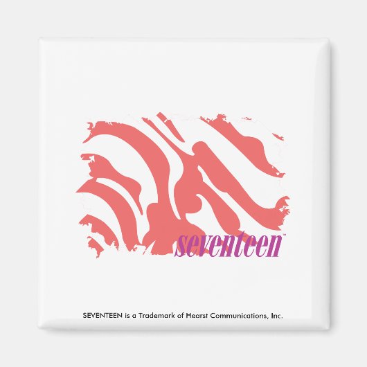 Zebra roze 4 magneet (Voorkant)