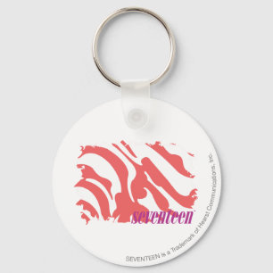 Zebra roze 4 sleutelhanger