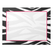 Zebra & Roze, aangepast Notitieblok (Voorkant)