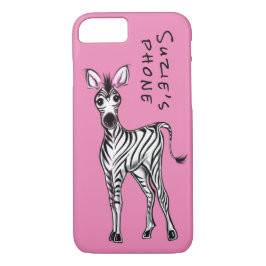 Zebra-roze iPhone 8/7 Hoesje