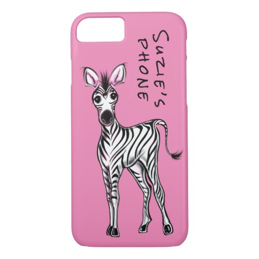 Zebra-roze Case-Mate iPhone Case (Achterkant)
