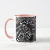 Zebra roze combinatie Mok (Links)