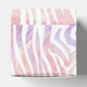 Zebra roze en witte afdrukken bedankdoosjes (Bovenkant)