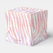 Zebra roze en witte afdrukken bedankdoosjes (Achterkant)