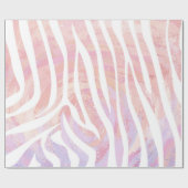 Zebra roze en witte afdrukken cadeaupapier (Vlak)